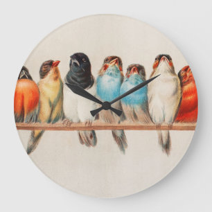 A Perch of Birds, 1880 by Hector Giacomelli Grote Klok