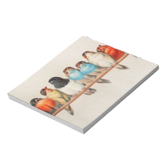 A Perch of Birds, 1880 by Hector Giacomelli Notitieblok (Linkerzijde)