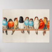 A Perch of Birds, 1880 by Hector Giacomelli Poster (Voorkant)
