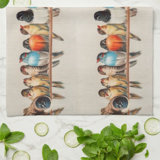 A Perch of Birds, 1880 by Hector Giacomelli Theedoek (Gevouwen)