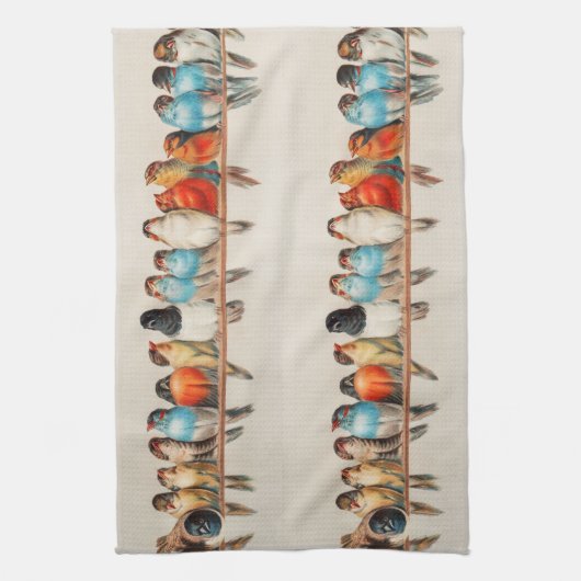 A Perch of Birds, 1880 by Hector Giacomelli Theedoek (Verticaal)