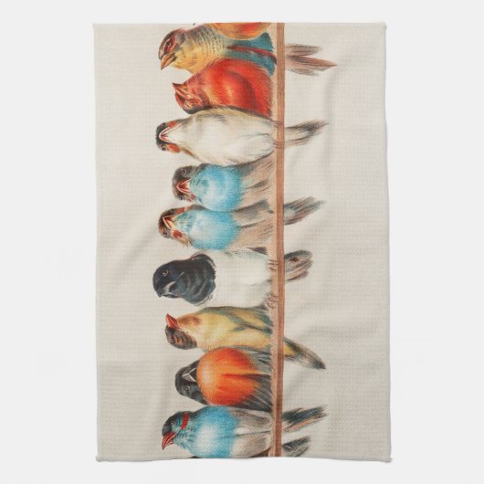 A Perch of Birds, 1880 by Hector Giacomelli Theedoek (Verticaal)