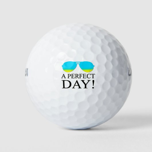 A-PERFECT-DAY-SUNGLASSEN GOLFBALLEN (Voorkant)