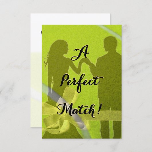 A Perfect Match Invitation Kaart (Voorkant / Achterkant)