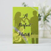A Perfect Match Invitation Kaart (Staand voorkant)