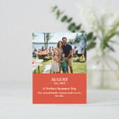 A Perfect Summer Day August Memory Photo Postcard Briefkaart (Staand voorkant)