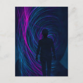  A person finds themselves lost in the algorithm Briefkaart (Voorkant)