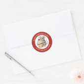 A Personalized Birthday Mouse with Cupcake Ronde Sticker (Envelop)