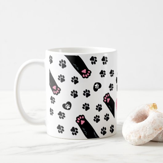 A Pets Footprints Lover Koffiemok (Met donut)
