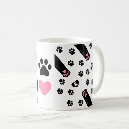 A Pets Footprints Lover Koffiemok (Voorkant rechts)