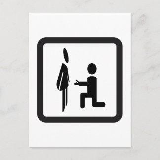 A pictogram vraagt om huwelijk - Proposal of mar Briefkaart