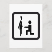 A pictogram vraagt om huwelijk - Proposal of mar Briefkaart (Voorkant)