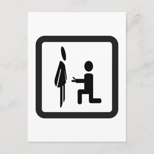 A pictogram vraagt om huwelijk - Proposal of mar Briefkaart (Voorkant)