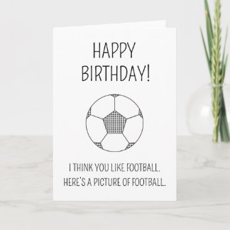 A picture of football - Birthday card Kaart