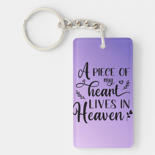 A Piece Of My Heart Lives In Heaven Keychain (Voorkant)