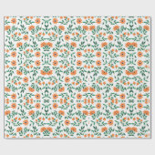 A piece of wrapping paper with a floral pattern cadeaupapier (Vlak)