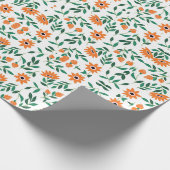 A piece of wrapping paper with a floral pattern cadeaupapier (Hoek)