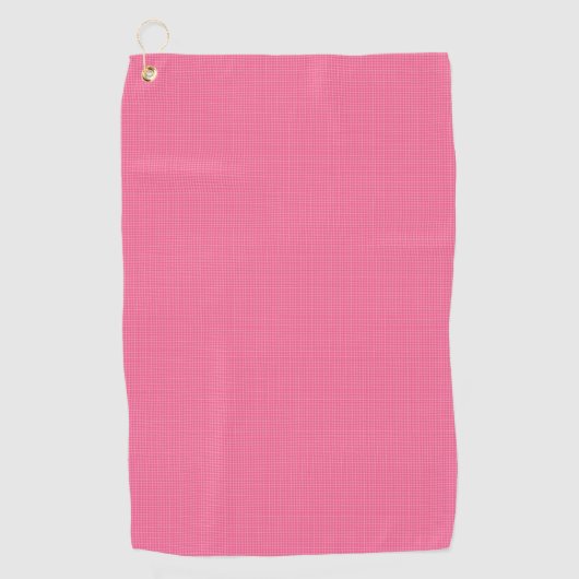 A pink towel with a subtle grid pattern golfhanddoek (Voorkant)