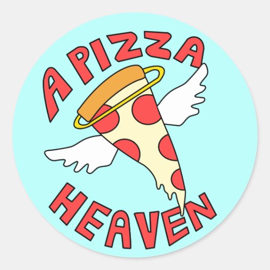 A Pizza Heaven Ronde Sticker (Voorkant)