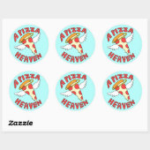 A Pizza Heaven Ronde Sticker (Vel)