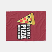 A Pizza je hart Fleece Deken (Voorkant (Horizontaal))