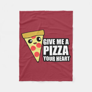 A Pizza je hart Fleece Deken
