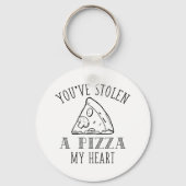 A Pizza Mijn hart Sleutelhanger (Voorkant)