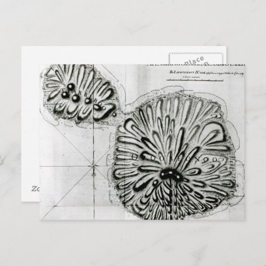 A Plan of King Georges Island of Otheite, 1769 Briefkaart (Voorkant / Achterkant)