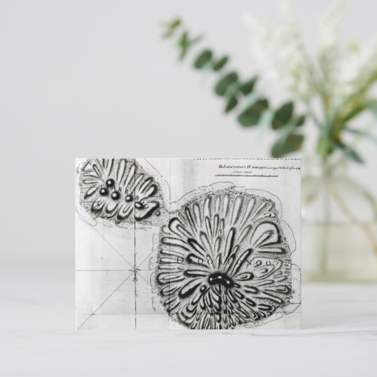 A Plan of King Georges Island of Otheite, 1769 Briefkaart (Staand voorkant)