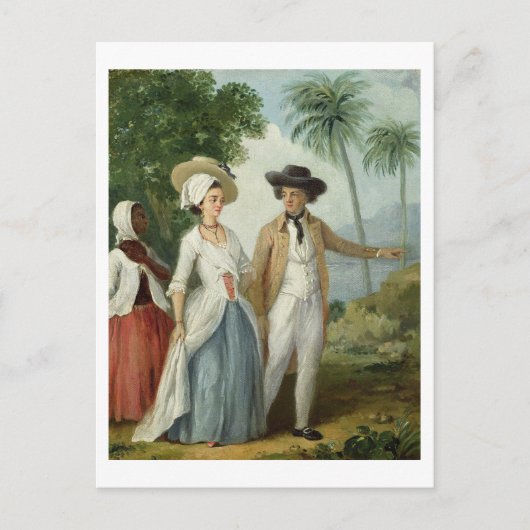 A Planter and his Wife, Attended by a Servant, c.1 Briefkaart (Voorkant)