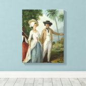 A Planter and his Wife, Attended by a Servant, c.1 Canvas Afdruk (Insitu (Houten vloer))