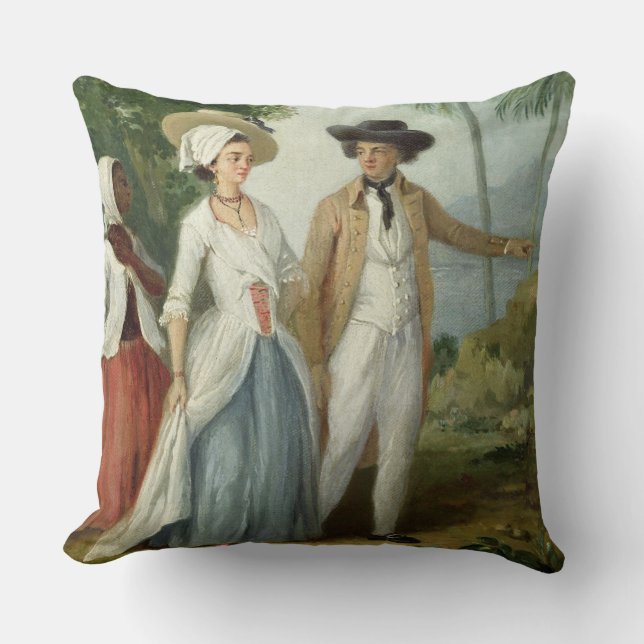 A Planter en zijn vrouw, bijgewoond door een serva Kussen (Voorkant)