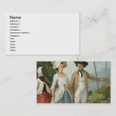 A Planter en zijn vrouw, bijgewoond door een serva Visitekaartje (Voorkant / Achterkant)
