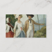 A Planter en zijn vrouw, bijgewoond door een serva Visitekaartje (Achterkant)