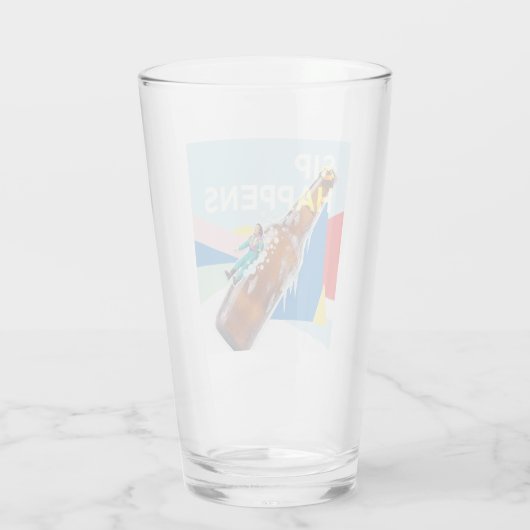 A playful “Sip Happens” drink glass Glas (Achterkant)