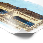 A Plaza Building Foto Afdruk (Hoek)