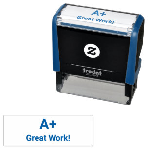 A Plus A + Geweldig Werk Custom Text Teacher Grade Zelfinktende Stempel