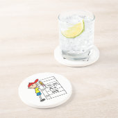 A Plus-Kind Zandsteen Onderzetter (Zijkant)