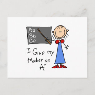 A plus Leraar Briefkaart