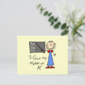 A plus leraar briefkaart (Staand voorkant)