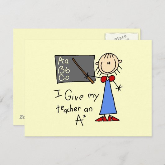 A plus leraar briefkaart (Voorkant / Achterkant)