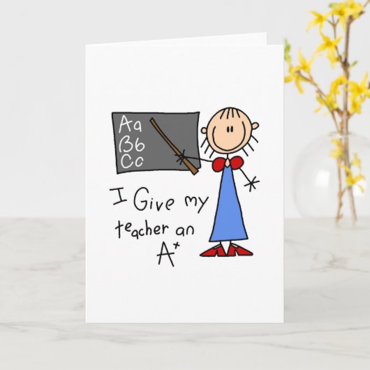 A Plus-leraar Kaart (Gele Bloem)