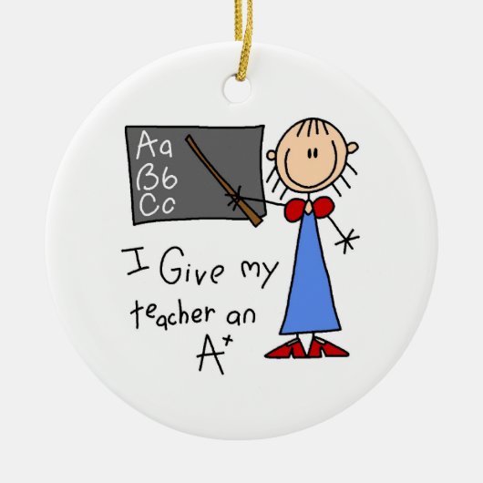 A plus leraar keramisch ornament (Voorkant)