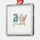 A Plus-leraar Metalen Ornament (Links)