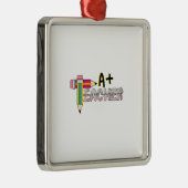 A Plus-leraar Metalen Ornament (Rechts)