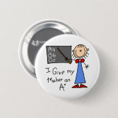 A plus leraar ronde button 5,7 cm (Voorkant /achterkant)