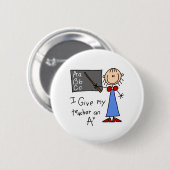 A plus leraar ronde button 5,7 cm (Voorkant /achterkant)