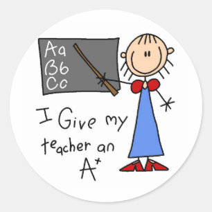 A Plus-leraar Ronde Sticker