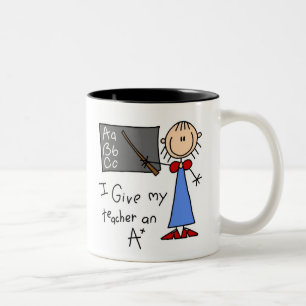 A plus leraar tweekleurige koffiemok