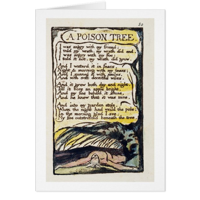 'A Poison Tree', bord 50 (Bentley 49) uit 'Sangen' (Voorkant)